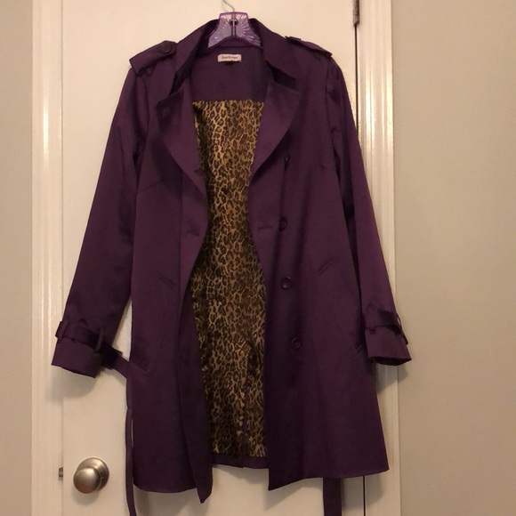 Joan Rivers Jackets & Coats Joan Rivers Purple Trench Coat Poshmark